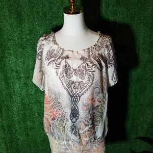 Cato Multicolor Paisley Blouse
